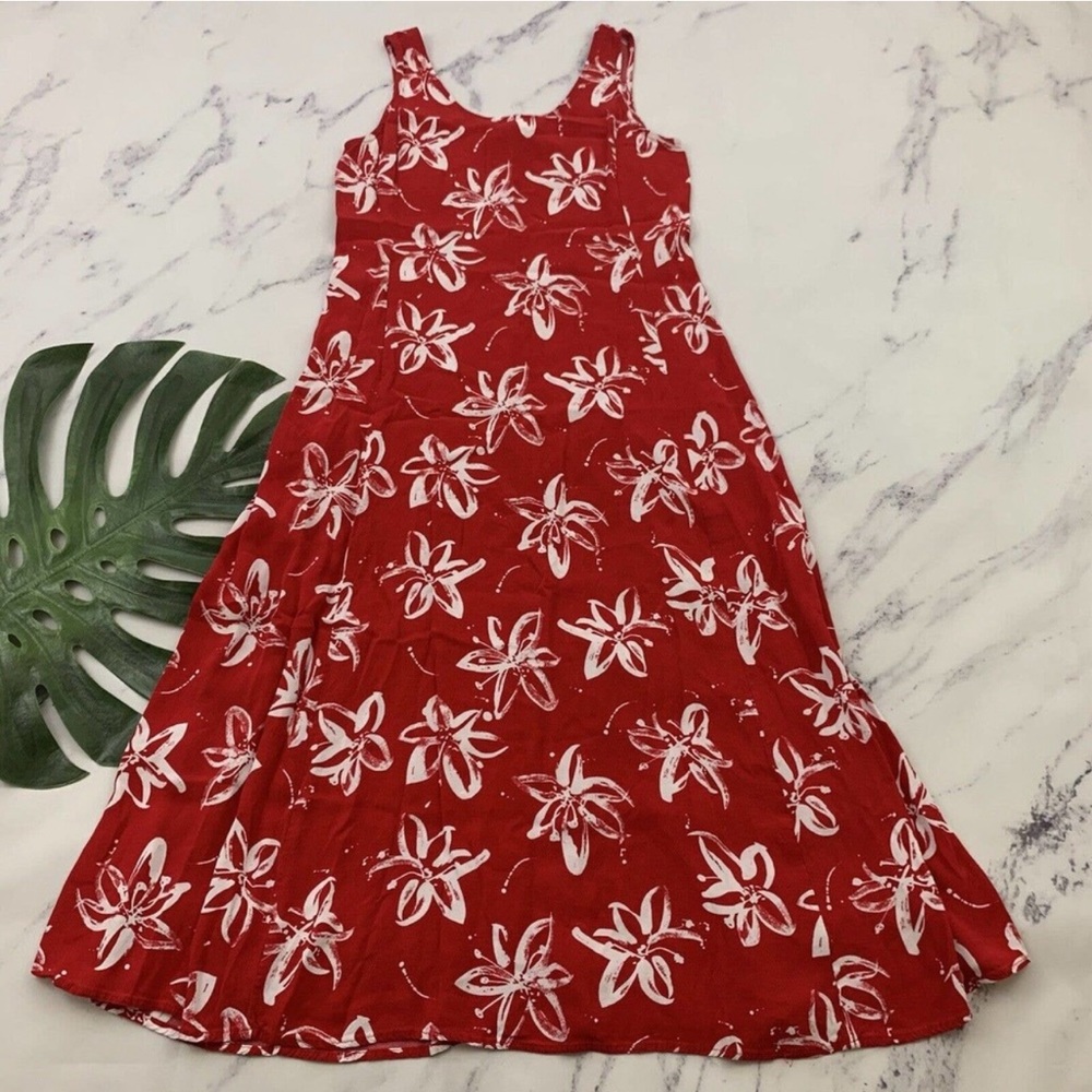 Express vintage red floral sundress